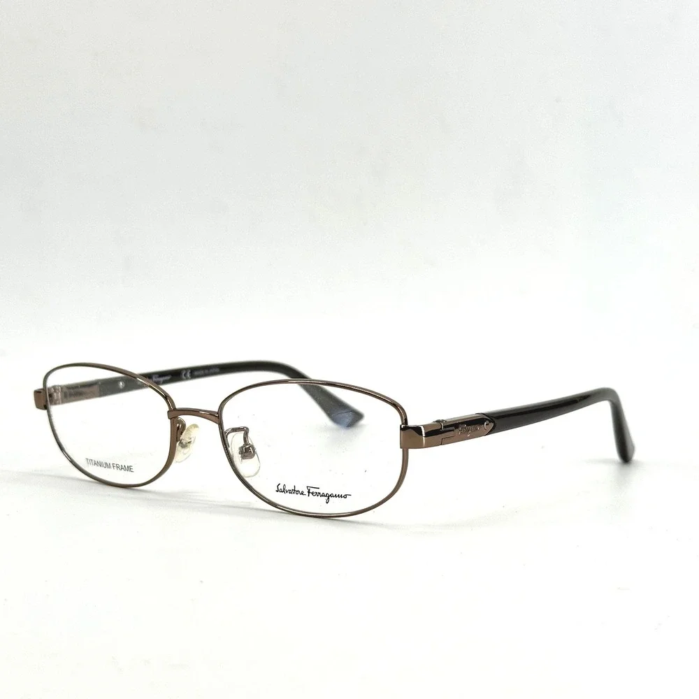 Salvatore‎ Ferragamo Eyeglasses Women 52-16-135 Brown FE2521A Titanium Japan NEW